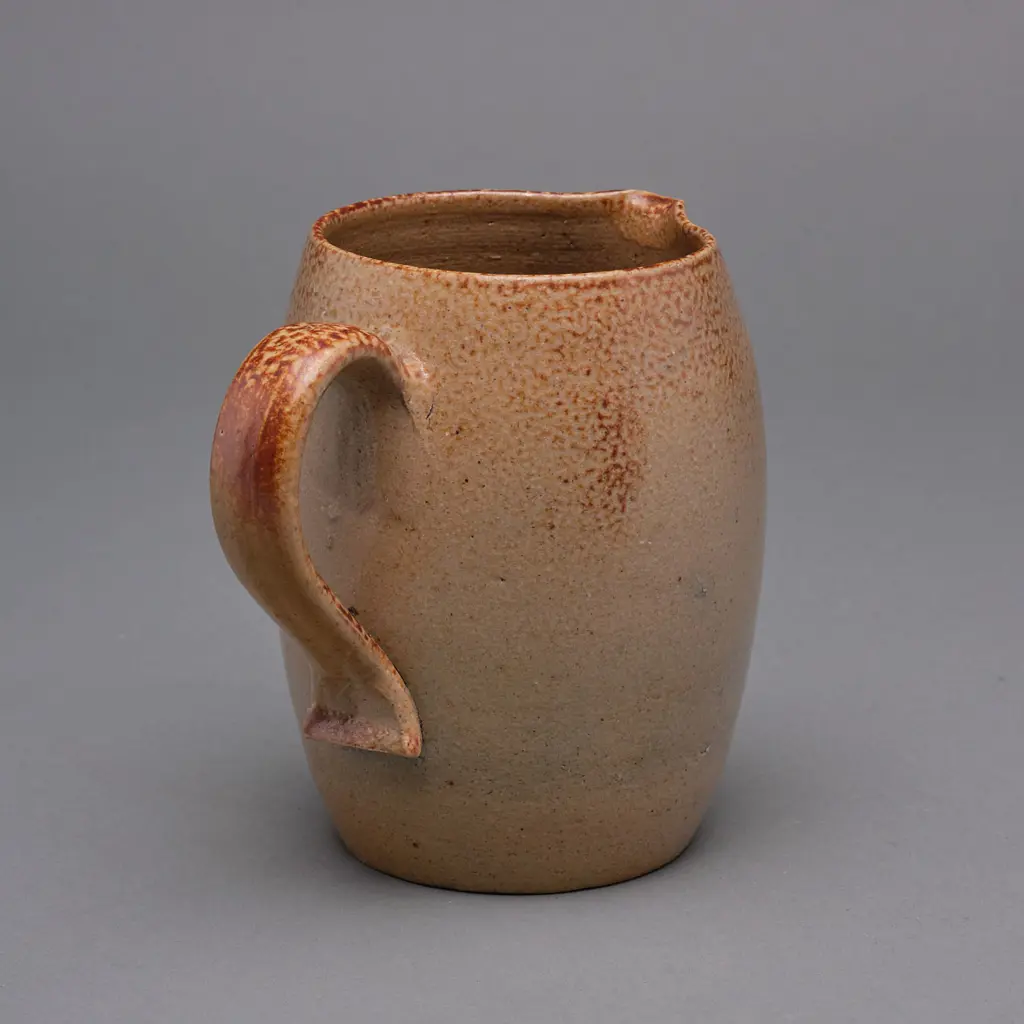 c.1900 salt-glazed stoneware jug, Image 1++